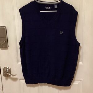 Chaps Men's Deep Blue V-Neck Sweater Vest